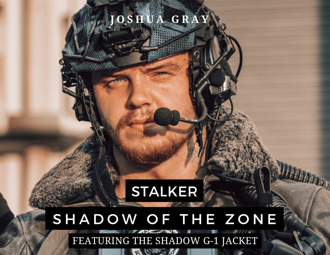 OFF DUTY: Actor Joshua Gray wears our new “Shadow G-1” Jacket in STALKER -Shadow Of The Zone. - Cockpit USA