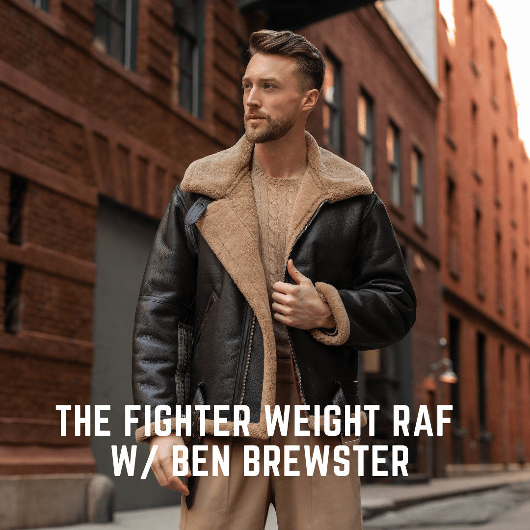 The updated RAF Fighter Weight Sheepskin Bomber Jacket - Cockpit USA