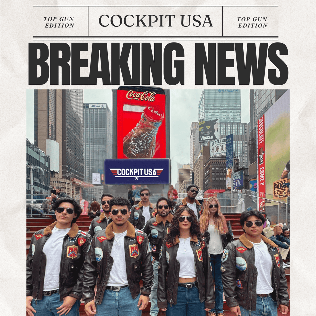 TOP GUN TAKES TIMES SQUARE - Cockpit USA