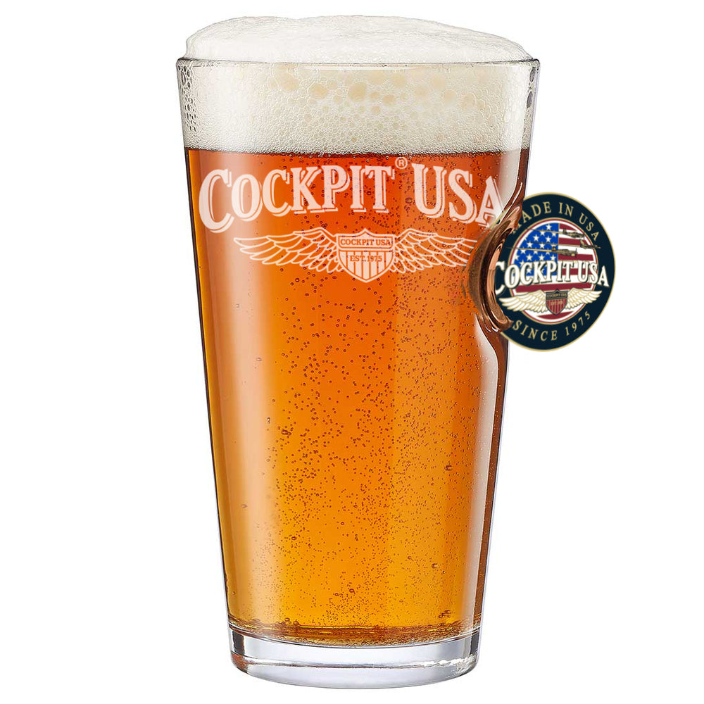 Benshot 50th Anniversary Cockpit USA Challenge Coin Pint Glass Z99G107