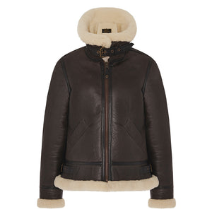Women's B-3 Bomber Jacket in Brown W72N100