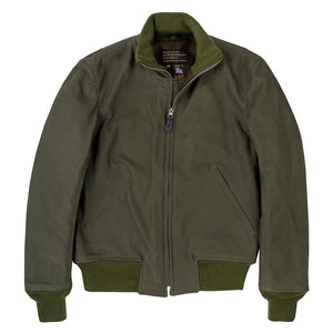 Wool Lined WWII American Tanker Jacket in Olive Z21821N