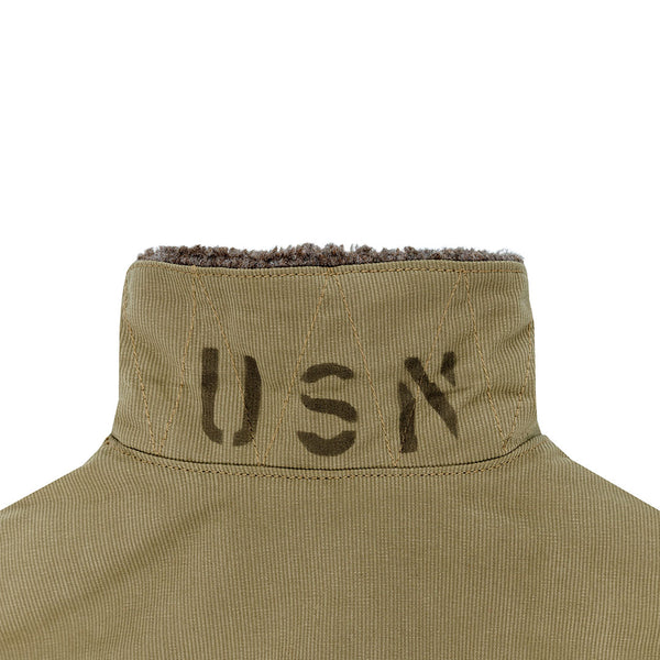 N1 Bedford Cord Navy Jacket in Sage Z26X031