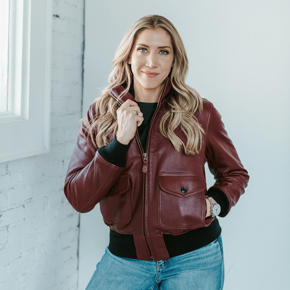 Amelia Jacket in Burgundy W21L001 - Cockpit USA Apparel & Accessories