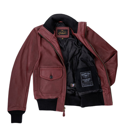 Amelia Jacket in Burgundy W21L001 - Cockpit USA Apparel & Accessories