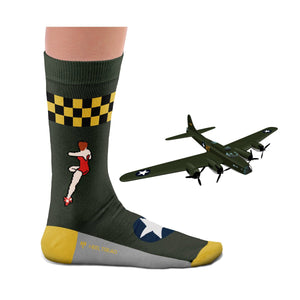 "B-17 a.k.a. Memphis Belle" Bomber Socks Z99H107 - Cockpit USA Accessories