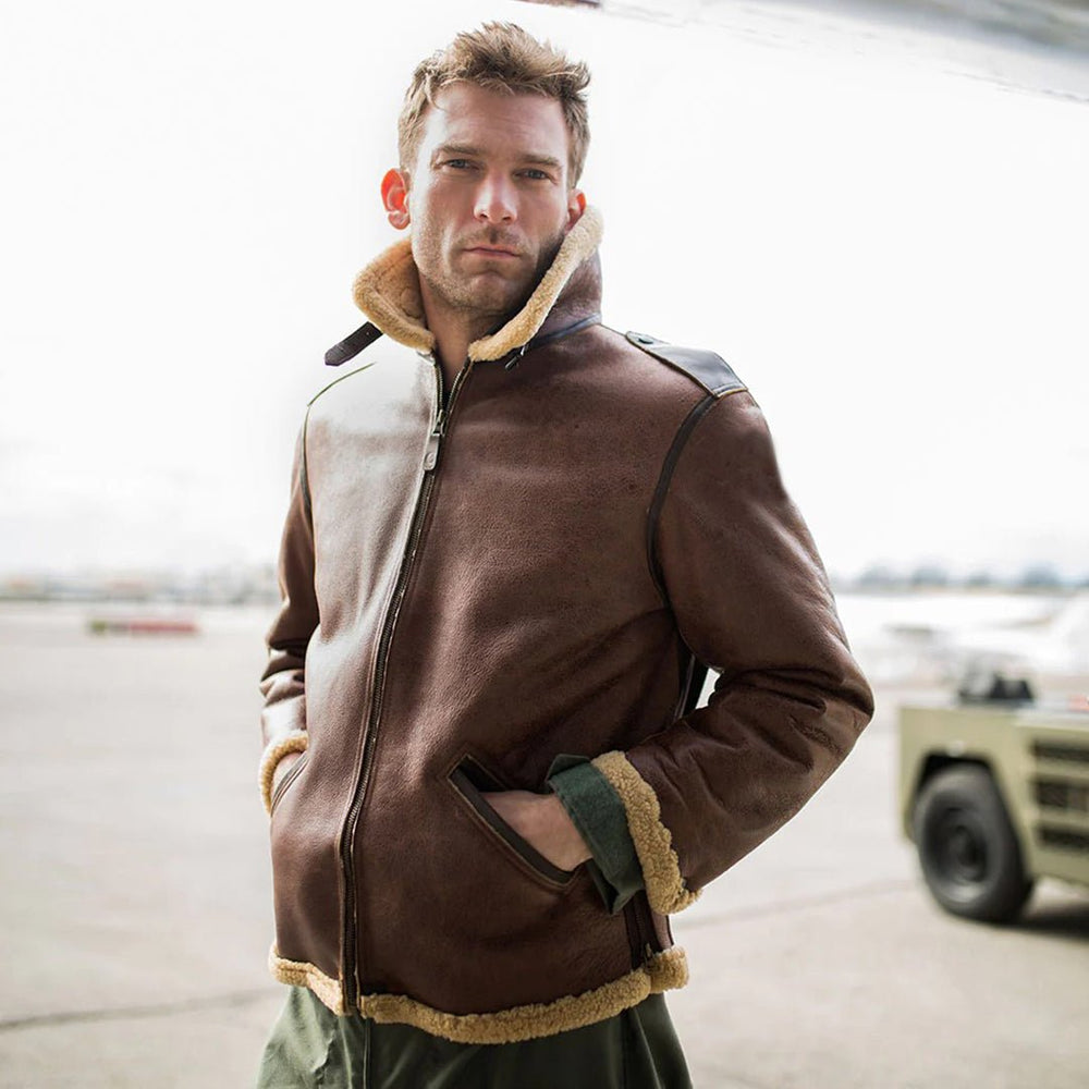 B-6 Shearling Bomber Jacket Z21U028 - Cockpit USA Men