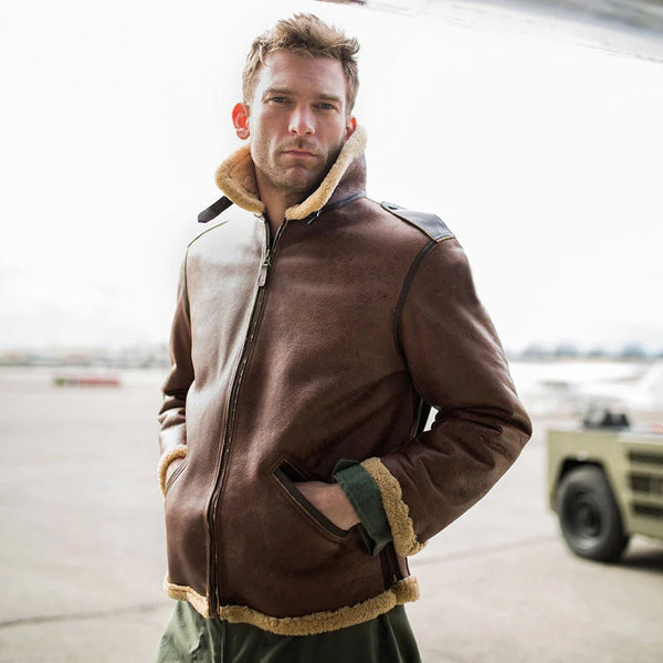 B-6 Shearling Bomber Jacket Z21U028 - Cockpit USA Men