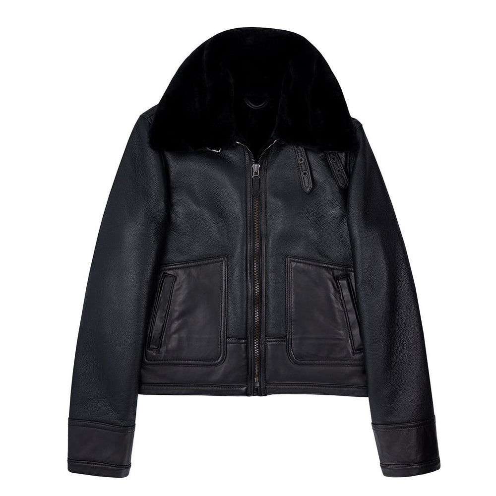 Bailey Cropped Sheepskin Jacket W71C100 - Cockpit USA Women