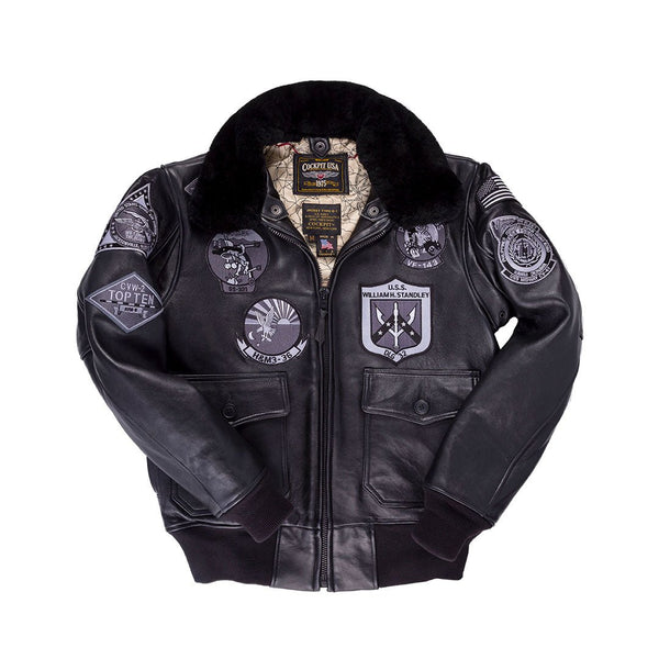 Bogard by Mike B x Cockpit USA Stealth Top Gun Bomber Jacket Z21W106 - Cockpit USA Men