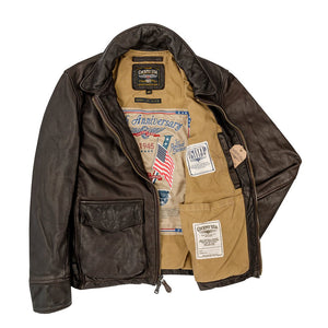 Division Commander’s Leather Tanker Jacket Z21U020 - Cockpit USA Men