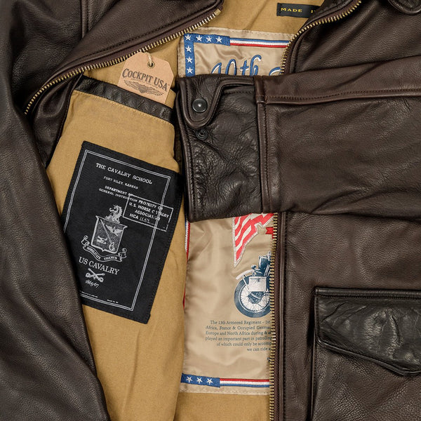 Division Commander’s Leather Tanker Jacket Z21U020 - Cockpit USA Men
