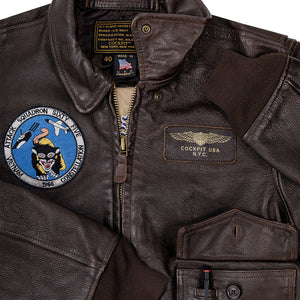 Hand-Painted USS Forrestal Carrier Pilot's Vietnam Flight Jacket Z21E002IHP - Cockpit USA Men