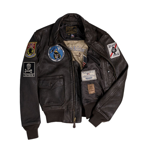 Hand-Painted USS Forrestal Carrier Pilot's Vietnam Flight Jacket Z21E002IHP - Cockpit USA Men