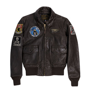Hand-Painted USS Forrestal Carrier Pilot's Vietnam Flight Jacket Z21E002IHP - Cockpit USA Men