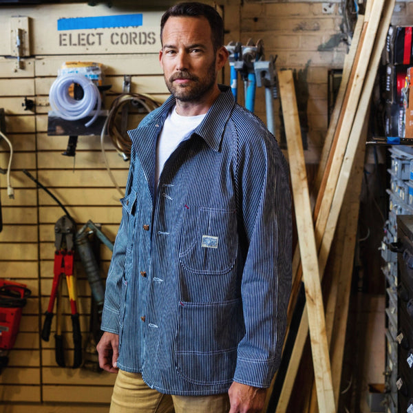 Pay Day Railroad Pinstripe Work-Man's Jacket Z26D108 - Cockpit USA