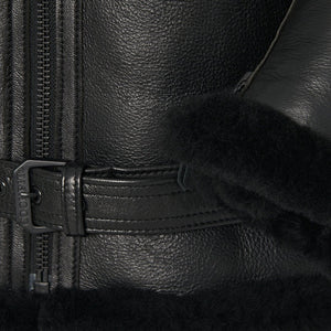 R.A.F Sheepskin Bomber Jacket in Black Z2109B - Cockpit USA Men