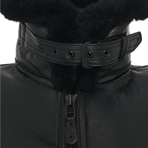 R.A.F Sheepskin Bomber Jacket in Black Z2109B - Cockpit USA Men