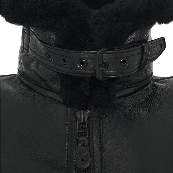 R.A.F Sheepskin Bomber Jacket in Black Z2109B - Cockpit USA Men