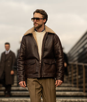Sheepskin "Oil Rigger"© Jacket Z21F009 - Cockpit USA Apparel & Accessories