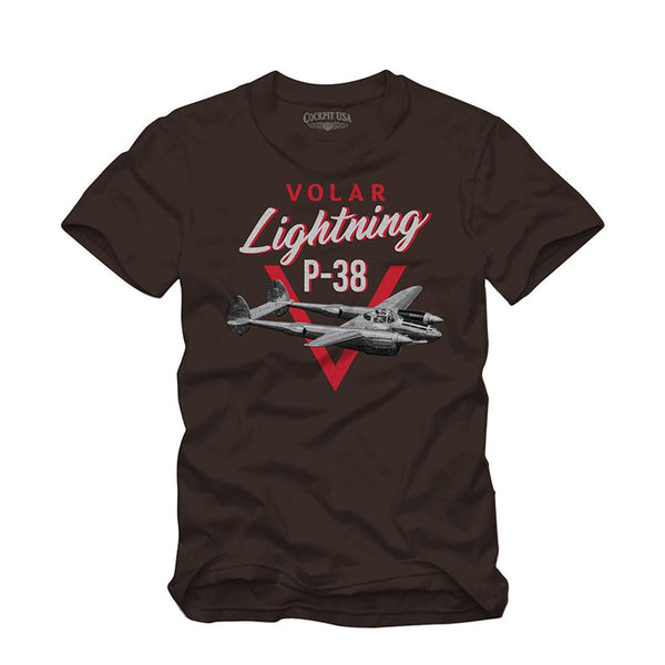 "Volar P-38" Tee Z12E001D - Cockpit USA Graphic T-Shirts