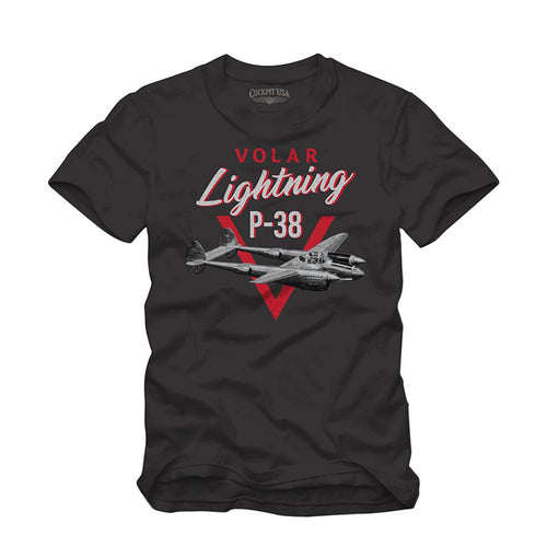 "Volar P-38" Tee Z12E001D - Cockpit USA Graphic T-Shirts