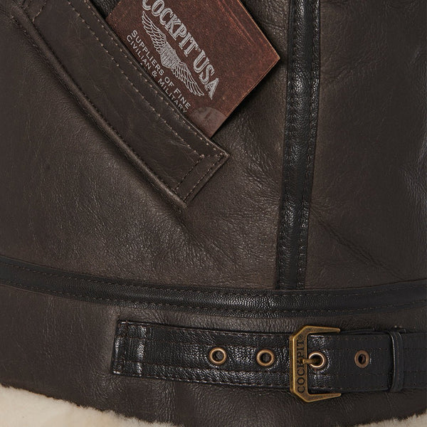 Women's B-3 Bomber Jacket in Brown W72N100 - Cockpit USA Women