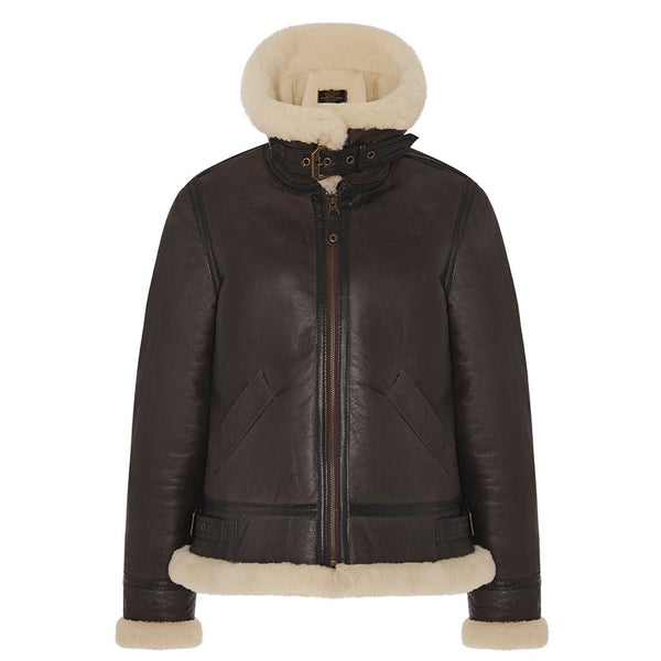 Women's B-3 Bomber Jacket in Brown W72N100 - Cockpit USA Women