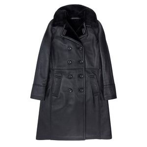 Woodland Sheepskin Trench Coat W71C101 - Cockpit USA Apparel & Accessories