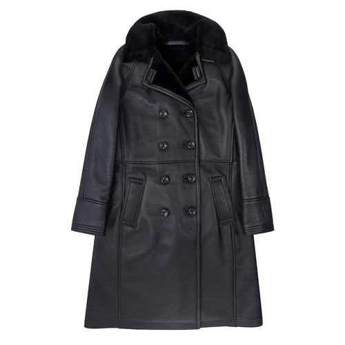 Woodland Sheepskin Trench Coat W71C101 - Cockpit USA Apparel & Accessories