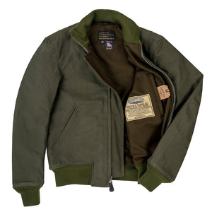 Wool Lined WWII American Tanker Jacket in Olive Z21821N - Cockpit USA Men