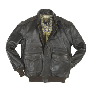 Men's Antique Lambskin Leather Jacket Z2567MM in Brown