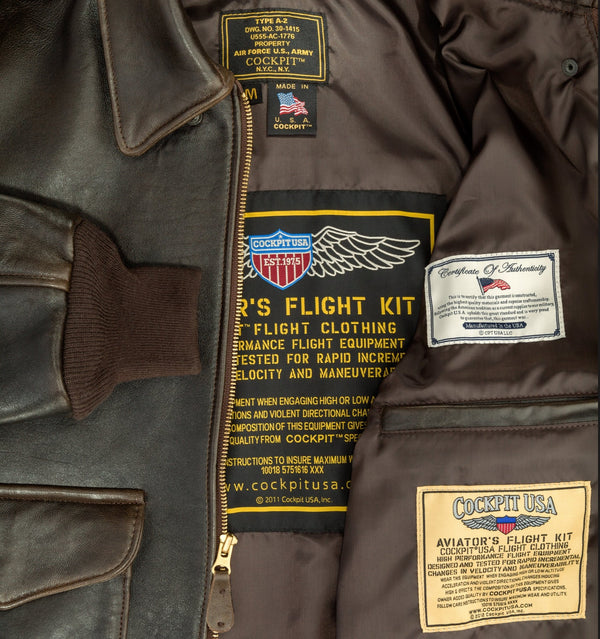 100 Mission™ A-2 Pilot’s Jacket Z2011A - Cockpit USA Men