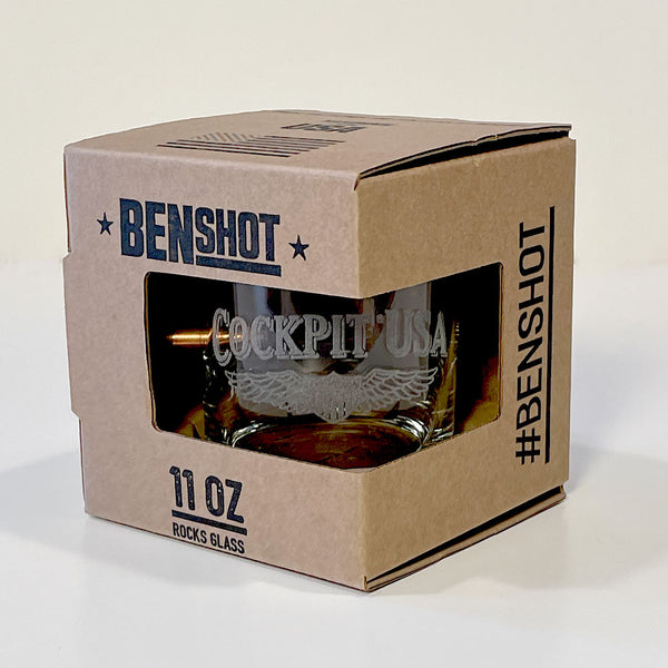 Cockpit USA 标志 11 盎司威士忌酒杯，BenShot Z99F118 出品