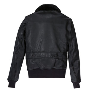 Black Leather G-1 Military Spec Jacket Z21E013