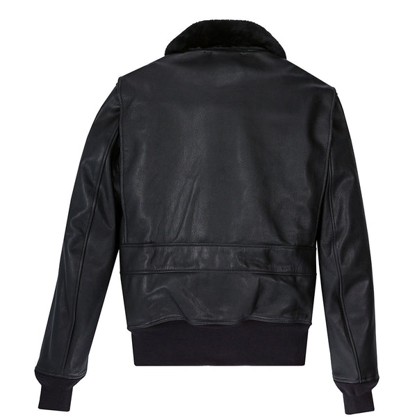 Black Leather G-1 Military Spec Jacket Z21E013