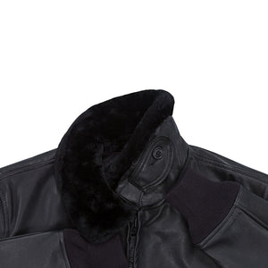 Black Leather G-1 Military Spec Jacket Z21E013