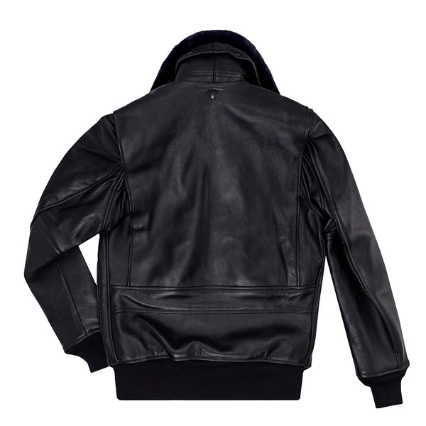 U.S. Navy Lambskin G-1 Flight Jacket Z201035M in Black