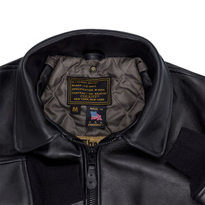 U.S. Navy Lambskin G-1 Flight Jacket Z201035M in Black