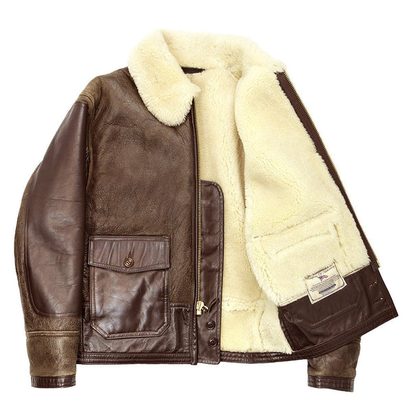 AN-J-4 Sheepskin Jacket Z42633 - Cockpit USA Men