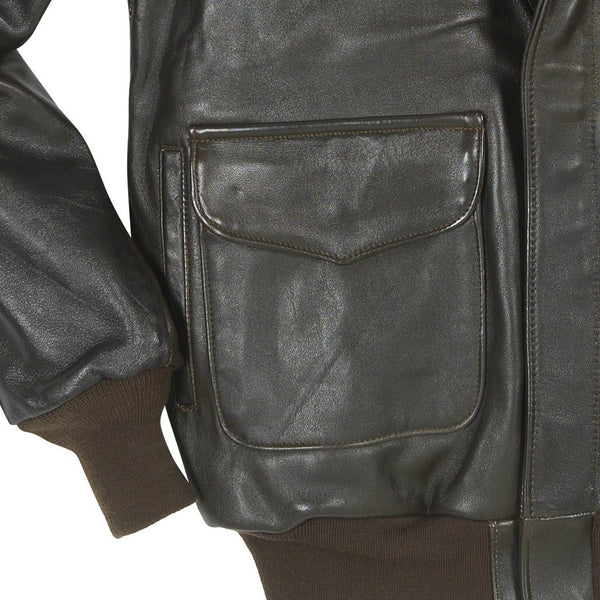 Antique Lamb Jacket (Long) Z2567MML in Brown - Cockpit USA Men