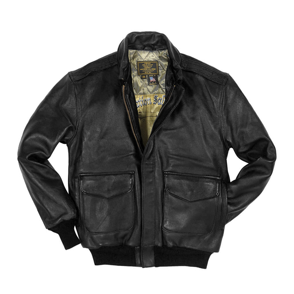 Antique Lamb Jacket Z2567MM in Black - Cockpit USA Men