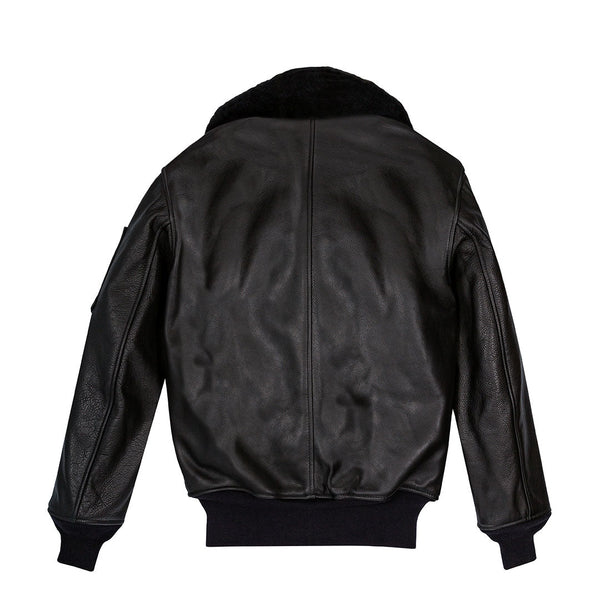 B-15 Leather Flight Jacket Z27H02 in Black - Cockpit USA Men