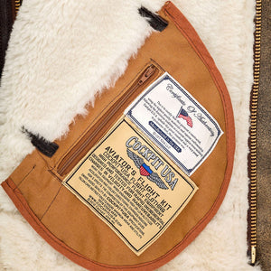B-3 Hooded Sheepskin Bomber Jacket Z203615 - Cockpit USA Men