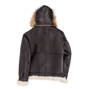 B-3 Hooded Sheepskin Bomber Jacket Z203615 - Cockpit USA Men