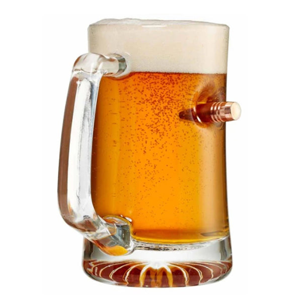 BenShot Beer Mug with .50 calBullet Z99F121 - Cockpit USA Accessories