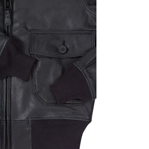 Black Leather G-1 Military Spec Jacket Z21E013 - Cockpit USA Men