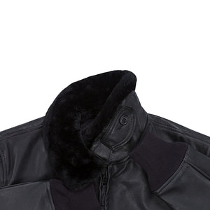 Black Leather G-1 Military Spec Jacket Z21E013 - Cockpit USA Men