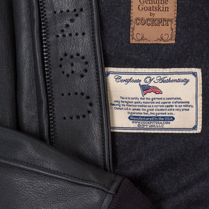 Black Leather G-1 Military Spec Jacket Z21E013 - Cockpit USA Men