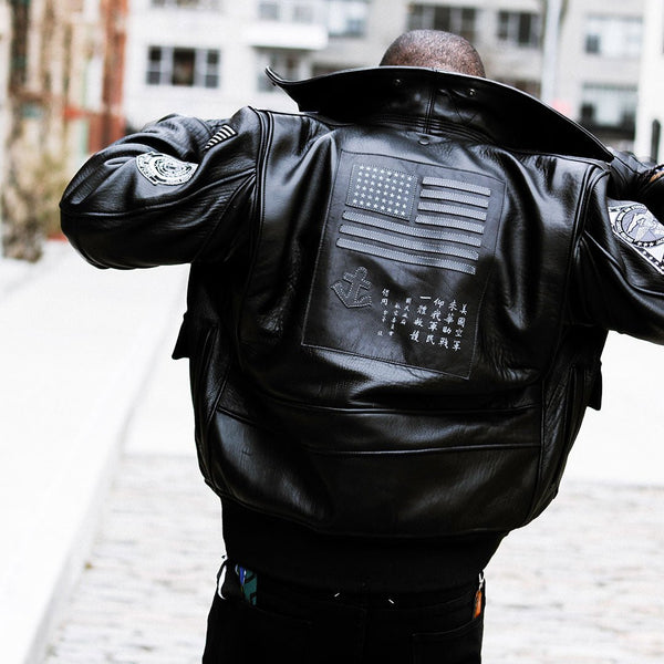 Bogard by Mike B x Cockpit USA Stealth Top Gun Bomber Jacket Z21W106 - Cockpit USA Men